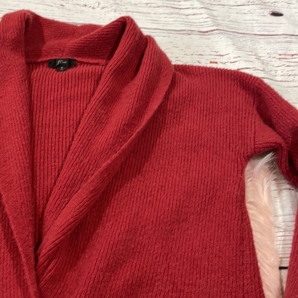 J. Crew Double Breasted Cardigan Jacket Alpaca Wool Blend Red - Picture 11 of 11